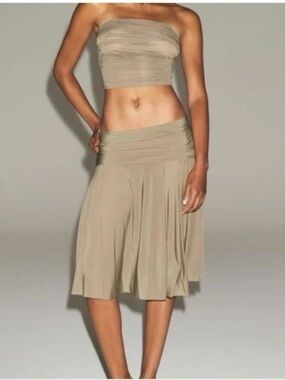 SKIMS Milky Sheer Midi Skirt M